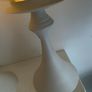ShabbyChic Set of 2 Extra Large Candle Holders with Ribbed Glass Top Image 9