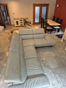 Recliner sofa n foot stool