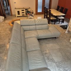 Recliner sofa n foot stool