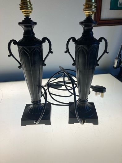 Pair of neoclassical style lamp stands.