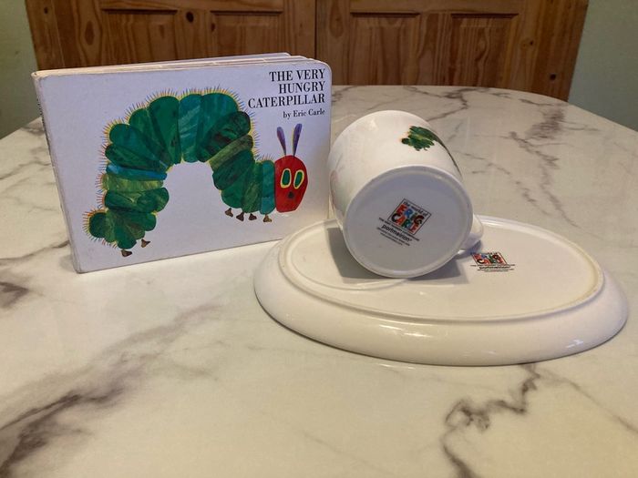 Vintage The Very Hungry Caterpillar Mug and plate set Collectables with Book