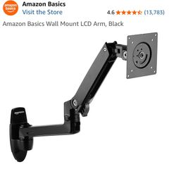 Wall mounted single monitor arm