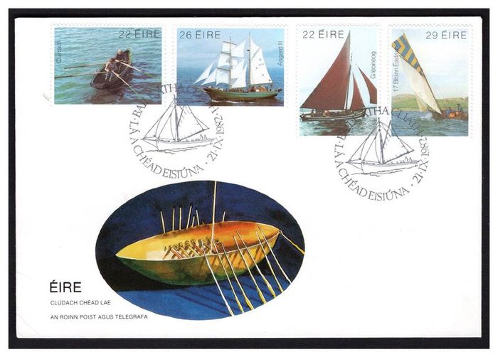 Collection 1982 Ireland Commemorative Stamps Post and Telegraph (P&T) First Day Cover (FDC). Collection of 8 covers.