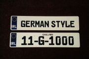 German Style Font On Irl Number Plate