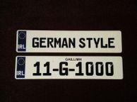 main image for ad German Style Font On Irl Number Plate