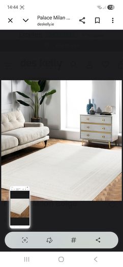 White and beige Rug 120cm x 170cm-Brand new