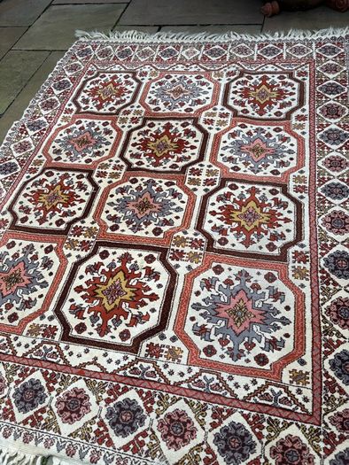 Vintage Moroccan Hand Knotted wool rug