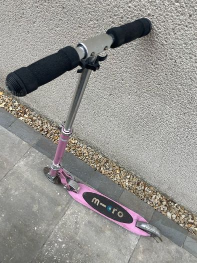 micro scooter and helmet