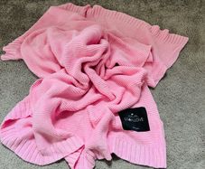 bamboo  baby blanket  candy pink colour suitable from newborn up to school