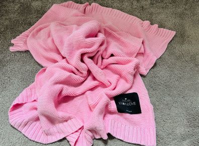 bamboo  baby blanket  candy pink colour suitable from newborn up to school