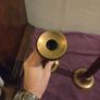 Antique Brass Candlesticks Image 7