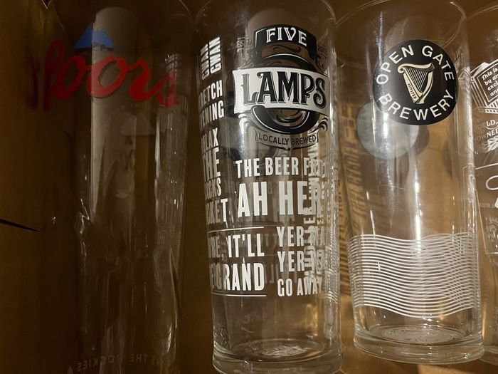 whiskey beer glasses