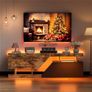 TV Cabinet Lowboard with LED Handle-Free Open TV Board Sideboard 2 Flaps / Doors TV Cabinet Modern TV Table Lowboard for TVs up to 65 Inch TV Shelf for Living Room, Entertainment Room Image 3