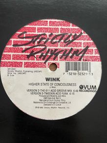 Wink - Higher State of Consciouness 12" - 1995 - Strictly Rhythm Records - SR12321