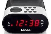 FM Alarm Clock Radio with with Sleep timer and double alarm function - White
