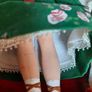 2 vintage dolls on wooden base Image 8