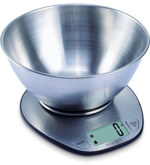 Electronic Kitchen Scale Stainless Steel Baking Scale - Large Display Wet and Dry Food Weighing Scale with Stainless Steel Mixing Bowl - Easy Switch Between Imperial and Metric - Max 5 KGS (FREE POSTAGE)