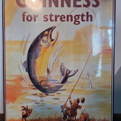 Large Vintage Guinness for Strength Metal sign