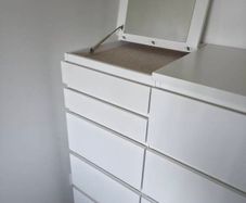 Ikea Malm Chest of 6 drawers. White / mirror glass 40x123cm