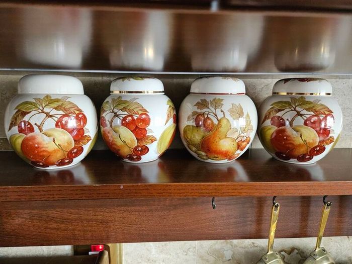 Set of stunning vintage lidded jars