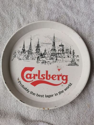 Carlsberg metal tray