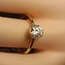Gold Plated Sterling Silver Bezel set Moissanite Solitaire Ring Image 9