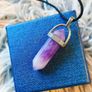 Amethyst crystal pendant necklace Image 6
