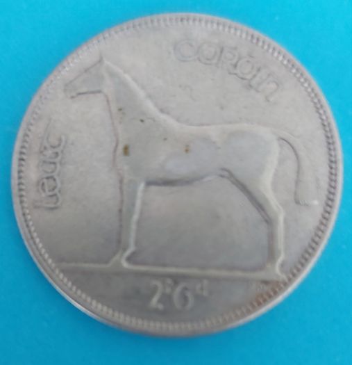 Ireland 1934 Harp Half Crown in  Extremely Fine condition