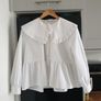 Zara Peter Pan Collar Blouse Size Medium Image 2