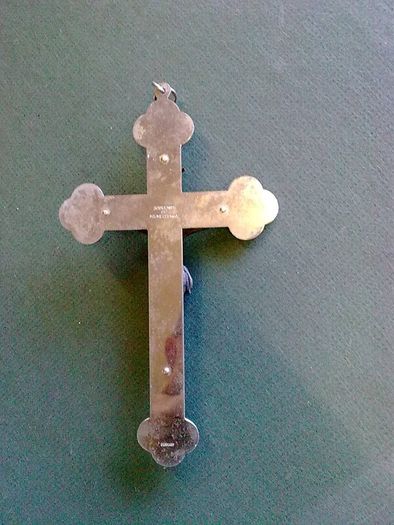 Old metal crucifix Souvenir of Mount Melleray Ireland Irish Co. Waterford