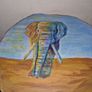 Hand painted wooden Elephant stand Image 3
