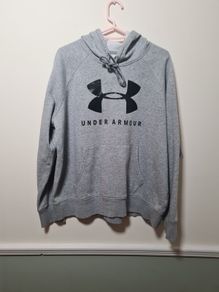 womens UNDER ARMOUR hoody grey size medium