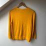 White Stuff 100% Cotton Yellow Knit Cardigan UK 10 Image 4