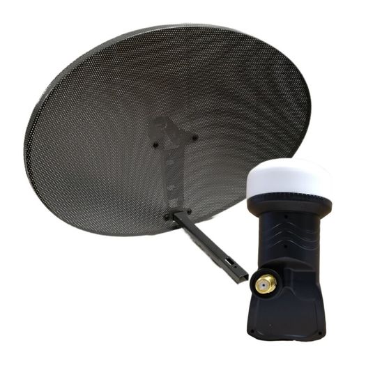Sky Satellite Dish Zone 2 For Sky Freesat Free To Air Black Mesh + Single Lnb
