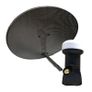 Sky Satellite Dish Zone 2 For Sky Freesat Free To Air Black Mesh + Single Lnb Image 2