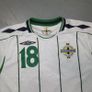 Player Issue (L) Northern Ireland 2008 Jersey Shirt Umbro Vintage Retro Away Soccer Football Irish Green Norn iron Large Image 2