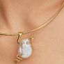 Pandora Wonders Collection Treated Freshwater Cultured Baroque Pearl Oversized Frog Pendant  New Image 8