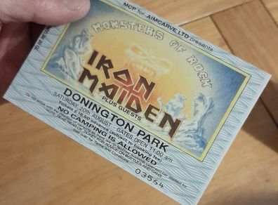 Iron Maiden replica concert ticket