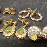 Mixed Lot of 8 Pairs Gold Tone Earrings Image 4