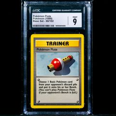 Pokemon Flute 86/102 CGC 9 Mint Graded Uncommon WOTC Base Set 1999 Pokemon Card Vintage