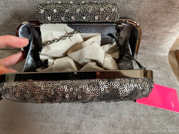 Silver/Black Clutch bag Brand New