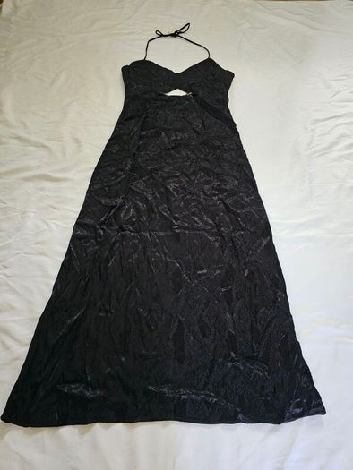 AFRM Revolve Black Snakeprint Cutout Midi Dress RRP 75E