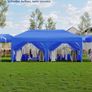 3m x 6m folding tent accordion 4 side panels 2 curtains + transport bag Waterproof Stable Flat Foldable Gazebo Popup Garden Tent Image 5
