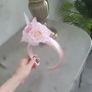 Brand new dusky pink feathered crown headpiece headband fascinator Image 2