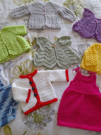 Handmade baby cardigans size from newborn