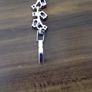 Stg silver bracelet with amethyst and clear stones Image 3