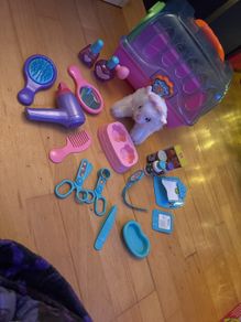 My Pet Playset Grooming Salon Plush Pet Cat and Accessories