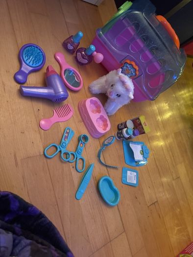 My Pet Playset Grooming Salon Plush Pet Cat and Accessories