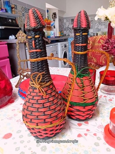 French Scoubidou Wine Decanters