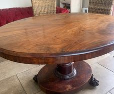 Antique oval dining or display table